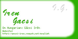 iren gacsi business card