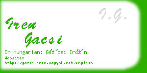 iren gacsi business card
